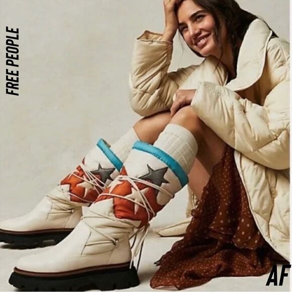 FREE PEOPLE MONTROSE PUFFER BOOTS NEW - Picture 1 of 12